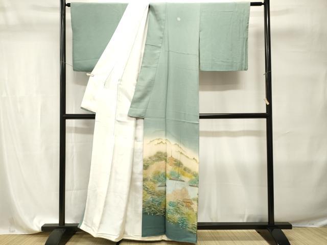 平和屋着物■豪華色留袖　浜松風景文　暈し染め　金彩　正絹　逸品　CABI7678ev