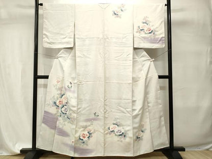 平和屋着物■訪問着　花蝶文　暈し染め　正絹　逸品　CABI7685ev