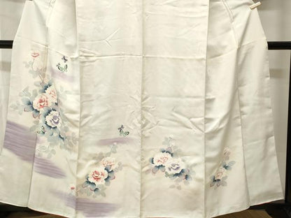 平和屋着物■訪問着　花蝶文　暈し染め　正絹　逸品　CABI7685ev