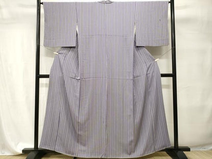 平和屋着物■上質な小紋　縞　正絹　逸品　CABI7686ev