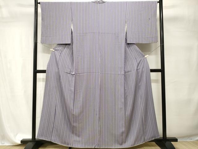 平和屋着物■上質な小紋　縞　正絹　逸品　CABI7686ev