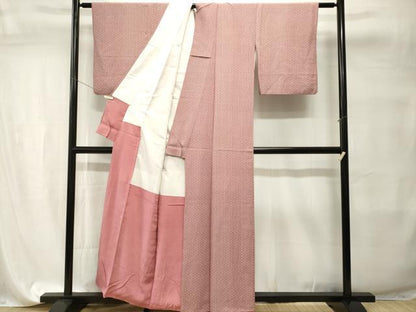 平和屋着物■上質な小紋　幾何学文　正絹　逸品　CABI7687ev