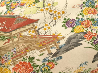 平和屋着物■上質な小紋　風景文　暈し染め　正絹　逸品　CABI7693ev