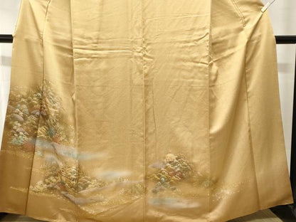 平和屋着物■訪問着　風景文　暈し染め　金彩　正絹　逸品　CABI7696ev