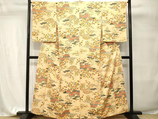 平和屋着物■上質な小紋　御所解文　正絹　逸品　CABI7700ev