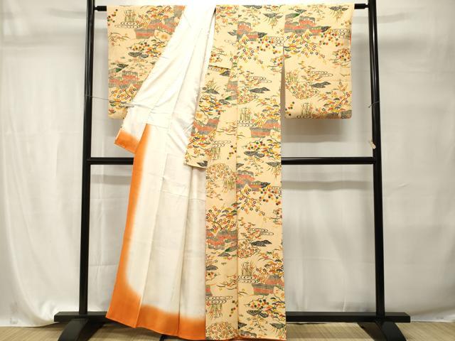 平和屋着物■上質な小紋　御所解文　正絹　逸品　CABI7700ev