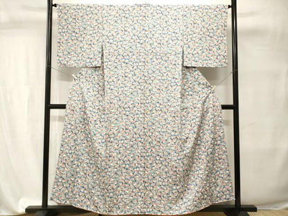平和屋着物■上質な小紋　流水鴛鴦文　正絹　逸品　CABI7708ev