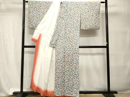 平和屋着物■上質な小紋　流水鴛鴦文　正絹　逸品　CABI7708ev