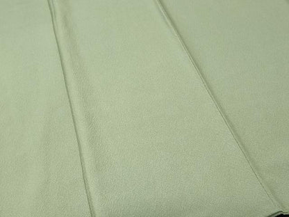 平和屋着物■上質な色無地　若菜色　正絹　逸品　CABI7715ev