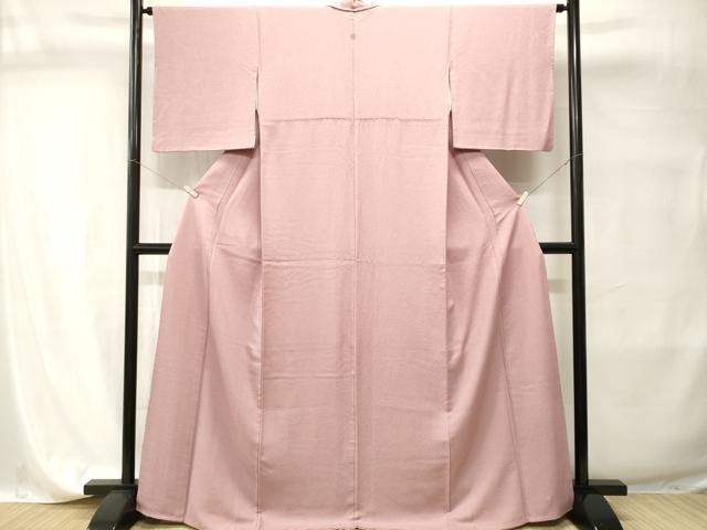 平和屋着物■上質な色無地　霞地紋　撫子色　正絹　逸品　CABI7716ev