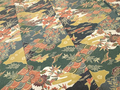 平和屋着物■上質な小紋　松竹梅花鳥文　正絹　逸品　CABI7722ev