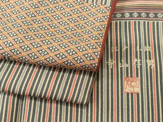 平和屋着物■訪問着　江戸小紋　寺山存男作　縞　横段亀甲花菱文　正絹　逸品　CABI7726ev