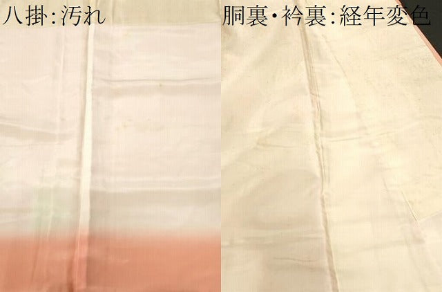 平和屋着物■上質な小紋　地紋起こし　雪輪絵皿花文　暈し染め　正絹　逸品　CABI7735ev