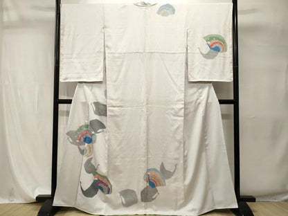 平和屋着物■訪問着　孔雀　正絹　逸品　CABI7738ev