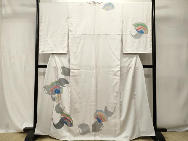 平和屋着物■訪問着　孔雀　正絹　逸品　CABI7738ev