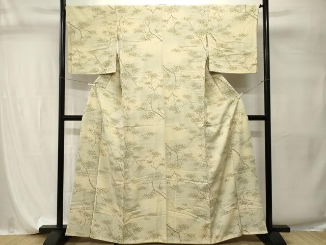 平和屋着物■上質な小紋　樹林花文　暈し染め　正絹　逸品　CABI7741ev