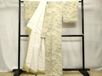 平和屋着物■上質な小紋　樹林花文　暈し染め　正絹　逸品　CABI7741ev