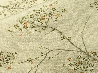 平和屋着物■上質な小紋　樹林花文　暈し染め　正絹　逸品　CABI7741ev