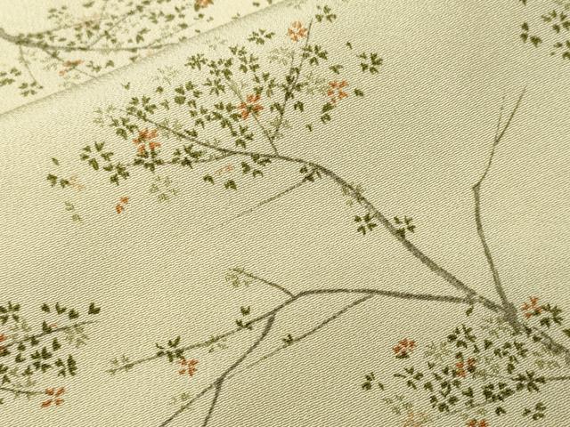 平和屋着物■上質な小紋　樹林花文　暈し染め　正絹　逸品　CABI7741ev