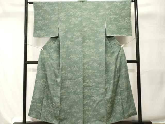 平和屋着物■上質な小紋　雲取り風景文　正絹　逸品　CABI7742ev