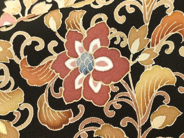 平和屋着物■豪華黒留袖　童子遊び　花唐草文　正絹　逸品　CABI7743ev