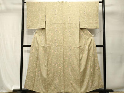 平和屋着物■上質な小紋　枝花文　正絹　逸品　CABI7744ev