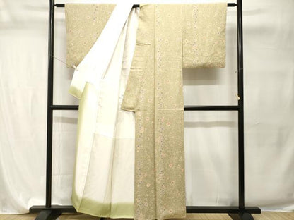 平和屋着物■上質な小紋　枝花文　正絹　逸品　CABI7744ev