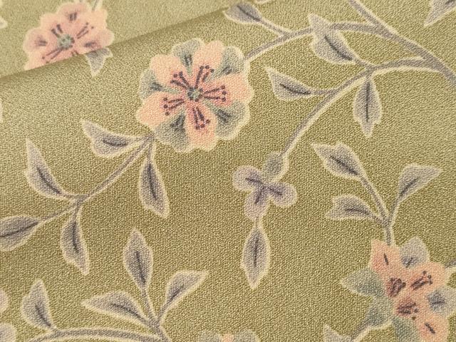 平和屋着物■上質な小紋　枝花文　正絹　逸品　CABI7744ev