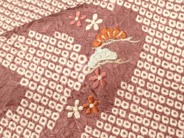 平和屋着物■訪問着　刺繍　絞り　流水花文　正絹　逸品　CABI7748ev