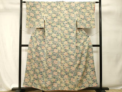 平和屋着物■上質な小紋　更紗花唐草文　正絹　逸品　CABI7753ev