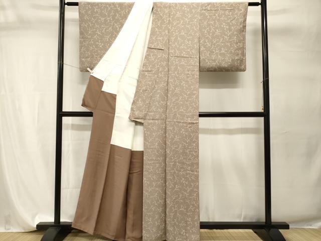 平和屋着物■上質な小紋　木の実枝葉文　正絹　逸品　CABI7755ev