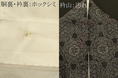 平和屋着物■本場大島紬　7マルキ　幾何学花文　正絹　逸品　CABI7763ev