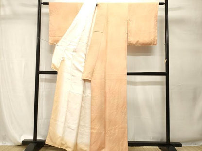 平和屋着物■上質な小紋　霞花地紋　暈し染め　正絹　逸品　CABI7764ev