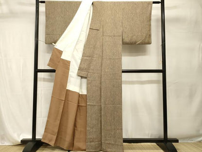 平和屋着物■上質な小紋　縞　正絹　逸品　CABI7773ev