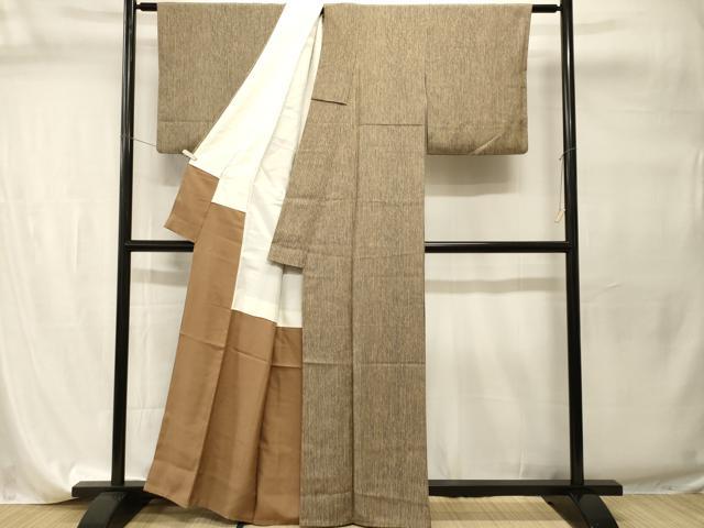 平和屋着物■上質な小紋　縞　正絹　逸品　CABI7773ev