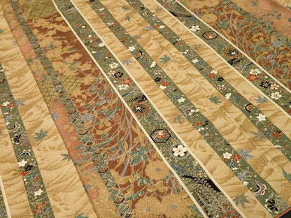平和屋着物■上質な小紋　吉祥花丸間道　暈し染め　金彩　正絹　逸品　CABI7774ev