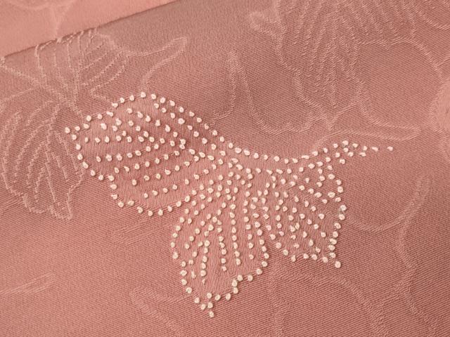平和屋着物■中国三大刺繍　相良刺繍　総刺繍　訪問着　舞葉文　暈し染め　正絹　逸品　CABI7775ev