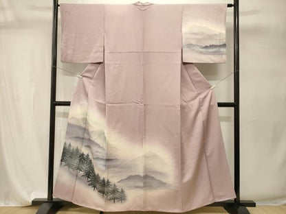 平和屋着物■訪問着　樹林風景文　暈し染め　正絹　逸品　CABI7779ev