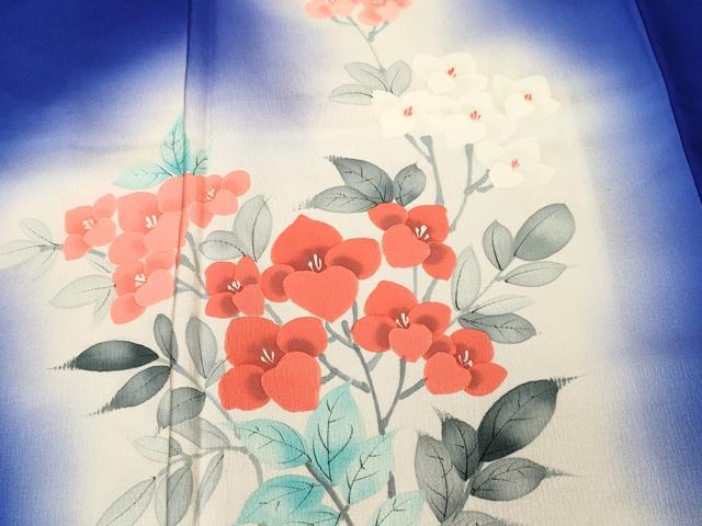 平和屋着物■訪問着　枝花文　暈し染め　正絹　逸品　CABI7784ev