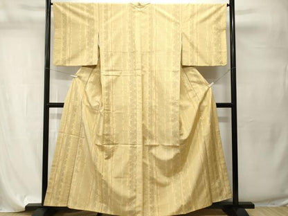 平和屋着物■上質な紬　麻の葉間道　正絹　逸品　CABI7785ev