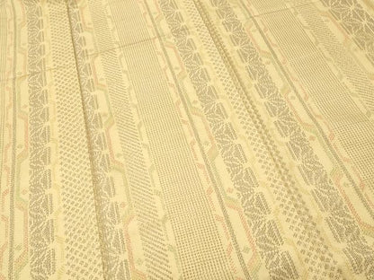 平和屋着物■上質な紬　麻の葉間道　正絹　逸品　CABI7785ev