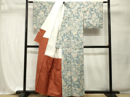 平和屋着物■上質な紬　枝花鳥文　正絹　逸品　CABI7795ev