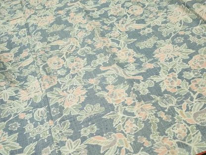 平和屋着物■上質な紬　枝花鳥文　正絹　逸品　CABI7795ev