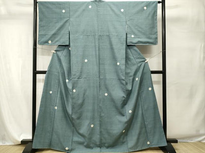 平和屋着物■上質な紬　絞り　草花丸文　正絹　逸品　CABI7796ev