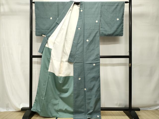 平和屋着物■上質な紬　絞り　草花丸文　正絹　逸品　CABI7796ev