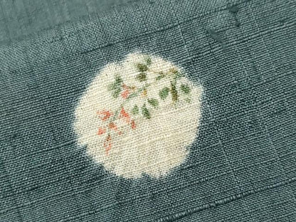 平和屋着物■上質な紬　絞り　草花丸文　正絹　逸品　CABI7796ev