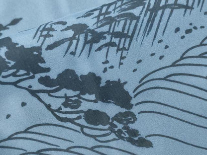 平和屋着物■男性　長襦袢　無双仕立て　富士山　樹林立波文　金彩　洗える着物　CABI7798ev