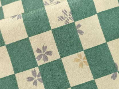 平和屋着物■長襦袢　単衣　市松舞桜文　半衿刺繍　洗える着物　CABI7801ev