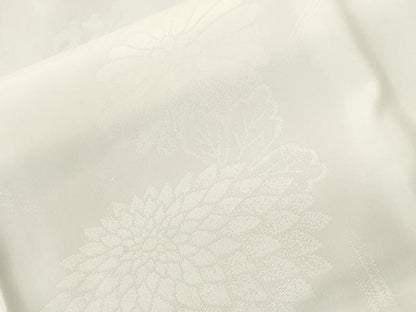 平和屋着物■長襦袢　袷　亀甲菊花地紋　白色　洗える着物　CABI7802ev
