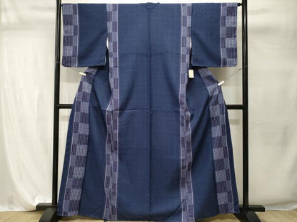 平和屋着物■小紋　間道　洗える着物　CABI7806ev